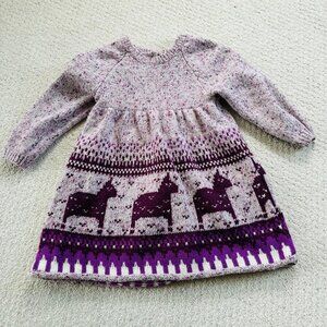 Tea collection llama purple sweater Dress